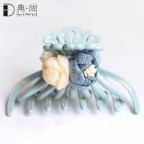 Hair grab large Korean flower elegant grab clip Hair clip Bath temperament dish hair headdress Hair card back of the head dish hair