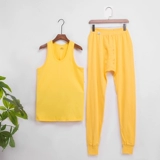 Желтое хлопковое термобелье, красный чай улун Да Хун Пао, удерживающие тепло штаны, хлопковый оберег на день рождения, жилет, высокая талия, свободный крой