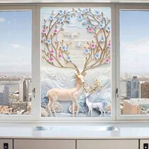 Framed Diamond painting porch fortune elk 2021 New koi full diamond vertical version living room Peacock tile tile cross stitch