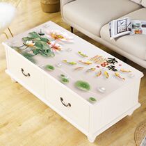 3D three-dimensional printed tablecloth waterproof and oil-proof non-washing household soft glass pvc plastic dining table tea table mat