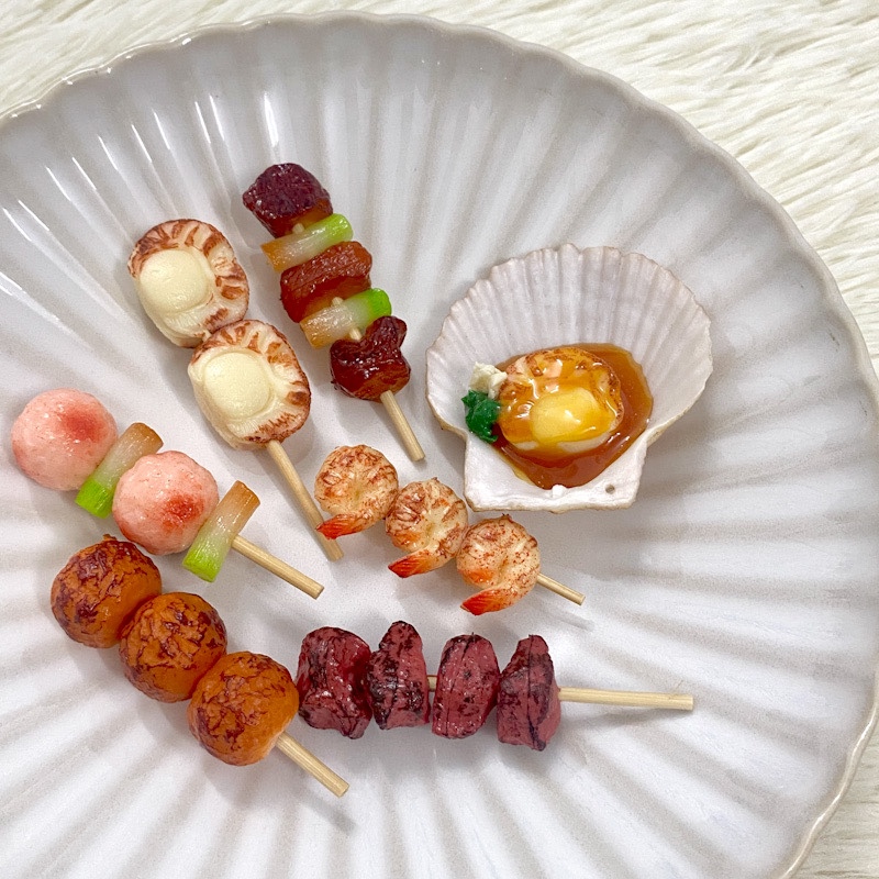 Single Shoe Charm, Ultra-Realistic Barbecue Food-Themed Regular Crocs Shoe Decoration, Meatball, Garlic Scallop (Shoes Not Included)