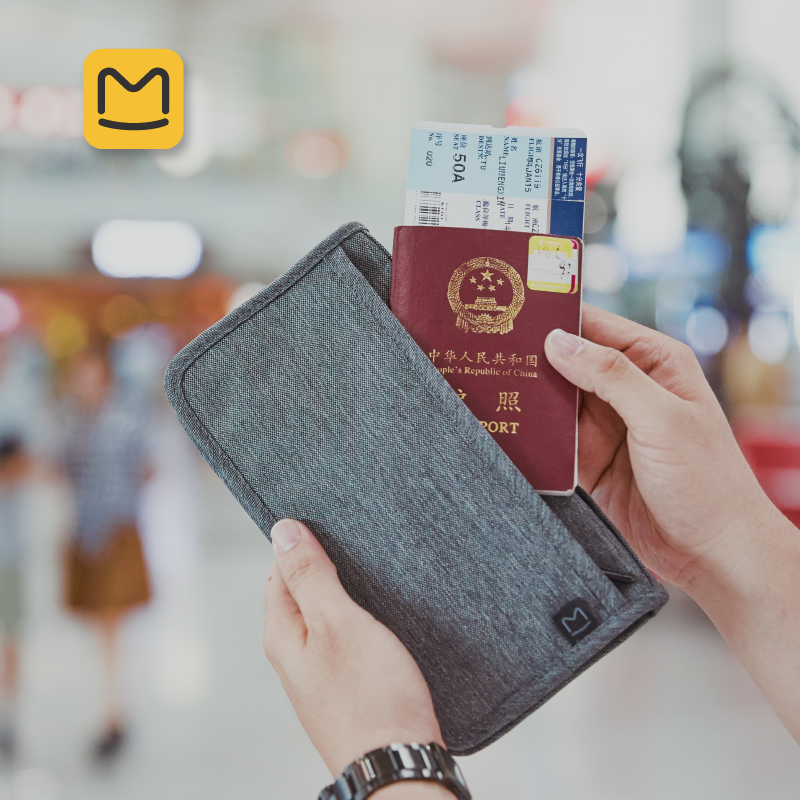 Ma Bee's nest double-sided agent passport bag Business travel abroad multi-function document ticket storage clip protective cover