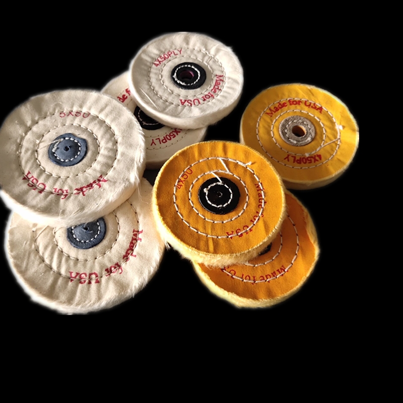 White and yellow cloth wheel polished fine velvet wheel mirror polished cloth wheel metal acrylic plastic surface polishing wheel