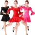 Trang phục múa vuông mùa hè mới tay áo kèn tay áo sơ mi sequin váy ngắn phù hợp với trang phục khiêu vũ Latin - Khiêu vũ / Thể dục nhịp điệu / Thể dục dụng cụ váy dancesport latin Khiêu vũ / Thể dục nhịp điệu / Thể dục dụng cụ
