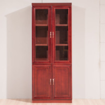 Wooden Filing Cabinet Office data filing cabinet veneer paint bookcase storage floor cabinet glass door customization