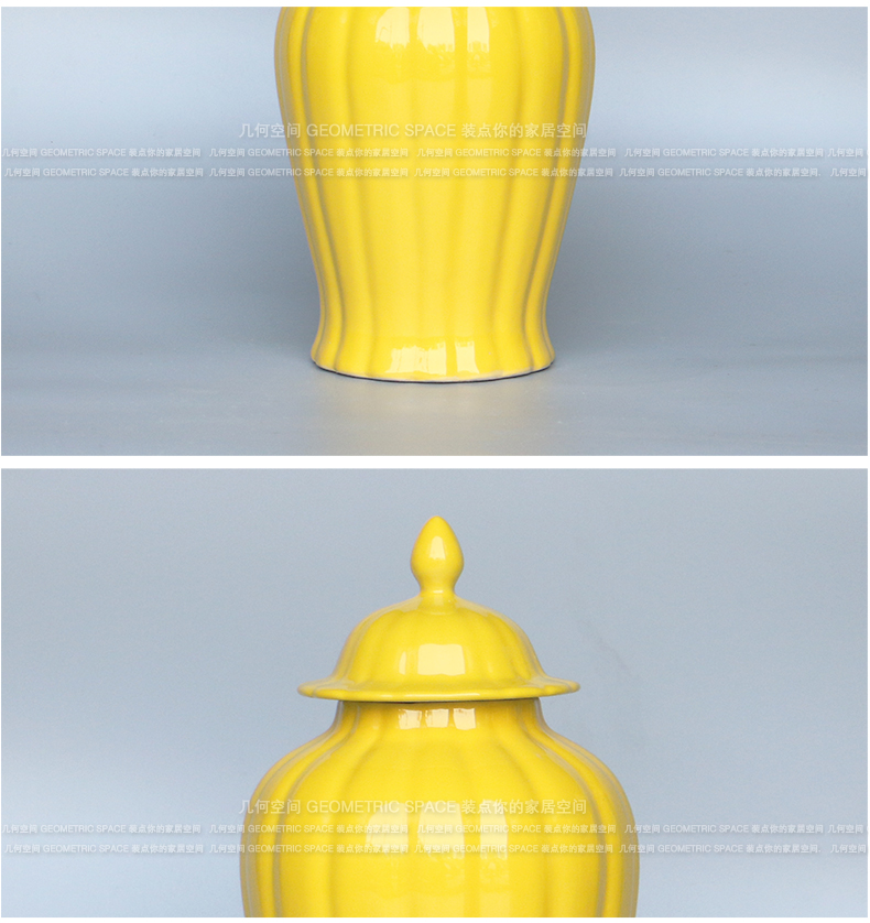 New Chinese style ceramic general pumpkin jar of large yellow small example room sitting room porch ark adornment furnishing articles