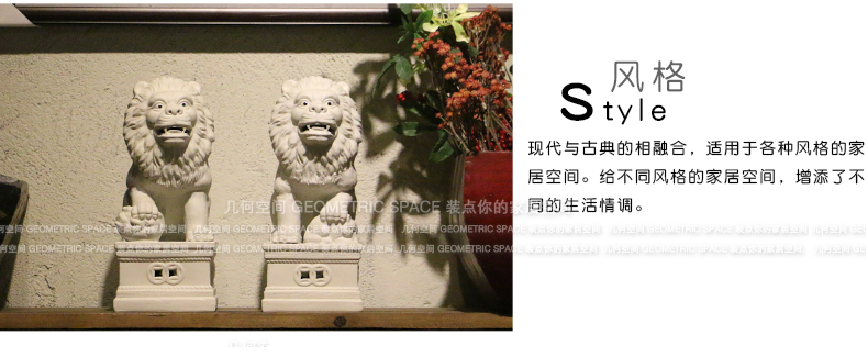 Jingdezhen white town curtilage the lion furnishing articles a Chinese sitting room porch study housewarming gift ceramic arts and crafts