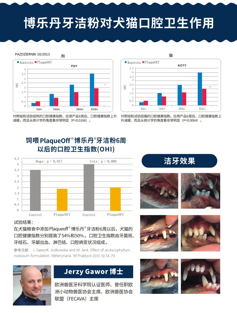 Dog 博乐 洁 牙粉 40gPet để tính toán ngoại trừ hôi miệng cung cấp cho mèo bột làm sạch hôi miệng - Cat / Dog Beauty & Cleaning Supplies đồ chải lông mèo