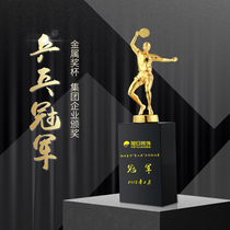 Resin Trophy Creative Metal Crystal Customized Sports Competition Student Team Champion MVP souvenir