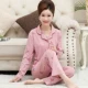 Bộ đồ ngủ mùa xuân và mùa hè cho phụ nữ trung niên và cao tuổi cotton thuần dài tay dài tay mẹ chồng người mẹ trung niên mỏng áo nịt phục vụ tại nhà - Pyjama