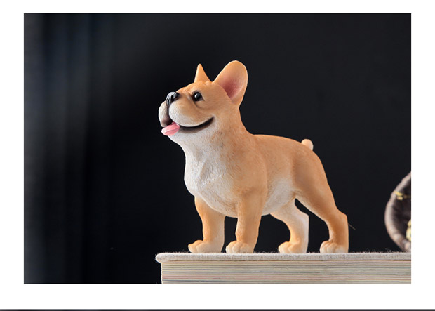 Bulldog Mô phỏng Chó con Chó trang trí Sáng tạo Dễ thương Động vật Phòng khách Trang trí Máy tính để bàn Pet Cửa hàng Trang trí trang trí sân thượng