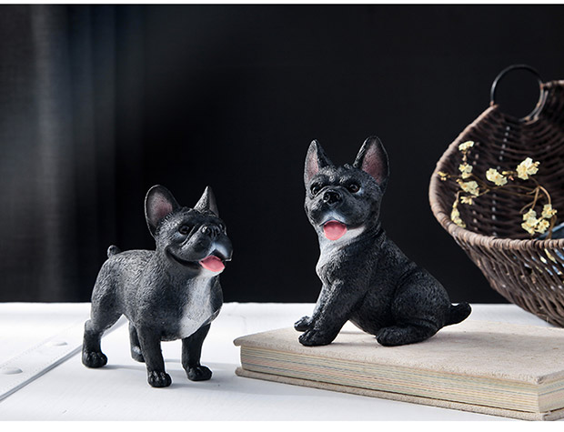Bulldog Mô phỏng Chó con Chó trang trí Sáng tạo Dễ thương Động vật Phòng khách Trang trí Máy tính để bàn Pet Cửa hàng Trang trí trang trí sân thượng
