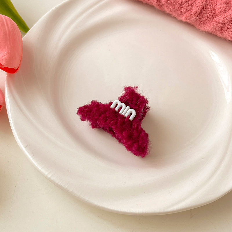 images 42:Strawberry-cute cute bear shampooed female swutter mask beam hair band 2022 new red hair card
