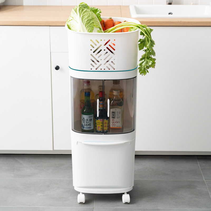 [New Product Special] Three Layers (Blue)kitchen Shelf classification Storage Dirty clothes basket originality multi-function combination Dirty clothes basket Northern Europe TOILET Household cabinet