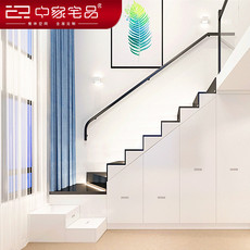 Лестница loft复式室内楼梯定制整体家具鞋柜衣柜定做底下储物柜黑白色推荐 Home products