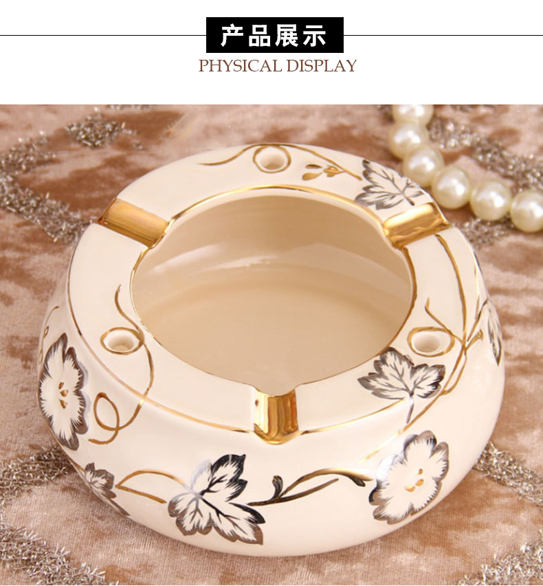 Ashtray creative move trend of multi - functional ceramic Ashtray European - style home sitting room adornment Ashtray furnishing articles