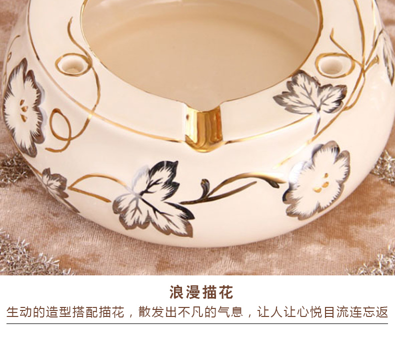 Ashtray creative move trend of multi - functional ceramic Ashtray European - style home sitting room adornment Ashtray furnishing articles