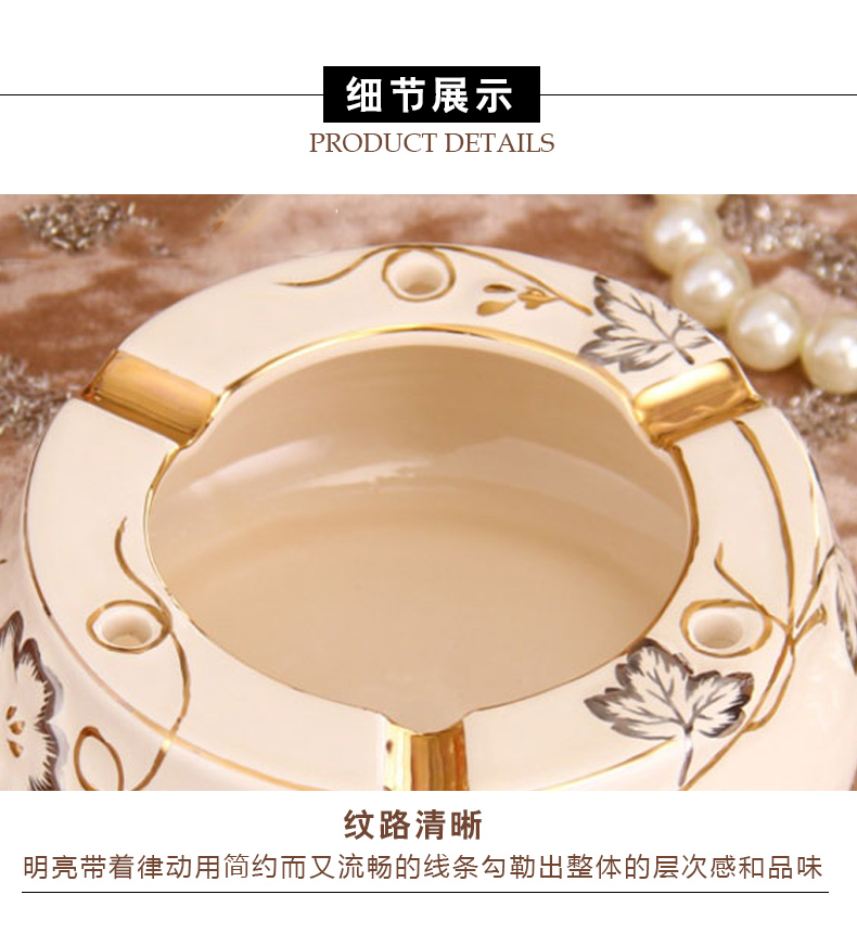 Ashtray creative move trend of multi - functional ceramic Ashtray European - style home sitting room adornment Ashtray furnishing articles