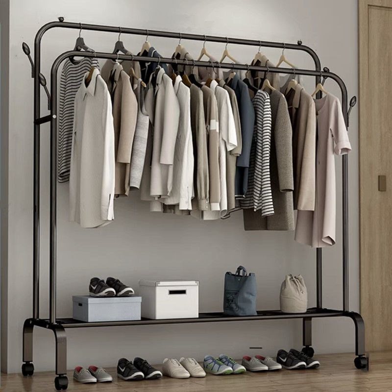 Easy drying frame to fold bedroom single rod indoor drying pole hanger balcony drying rack household