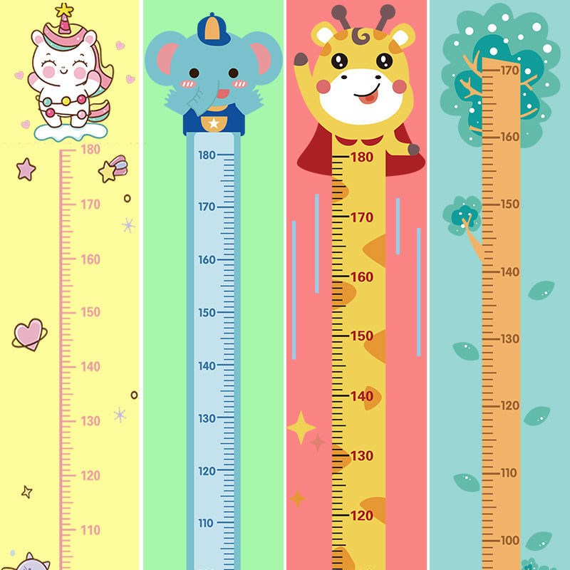 Cartoon height stickers children's room baby measure height wall stickers living room wall decoration wall wallpaper self-adhesive wallpaper
