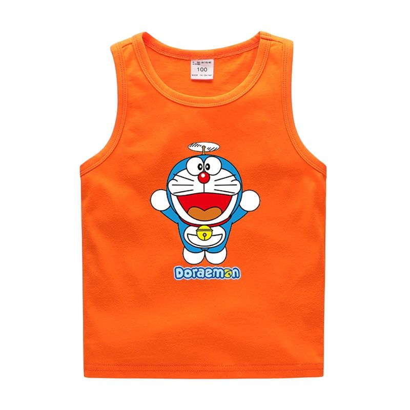 Nam và cô gái áo bông mùa hè mỏng bé không tay bên ngoài mặc trẻ em sling vest mèo máy leng keng.