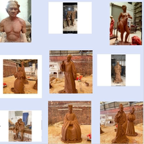 FRP Sandstone Sculpture Customized Realistic Portrait Customized Cement Direct Plastic Commercial Presentation Foam Sculpture