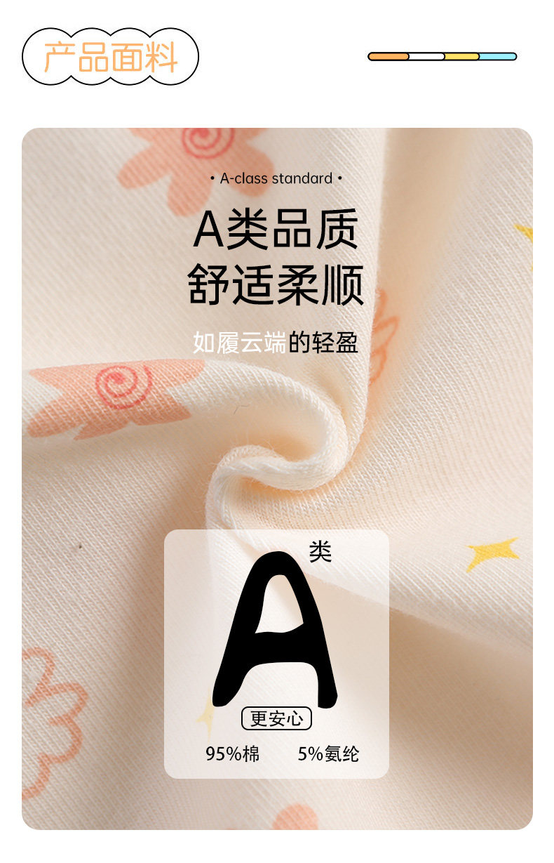 儿童内裤女童纯棉三角内裤宝宝小孩中大童女童平角内裤不夹屁屁薄 — 2