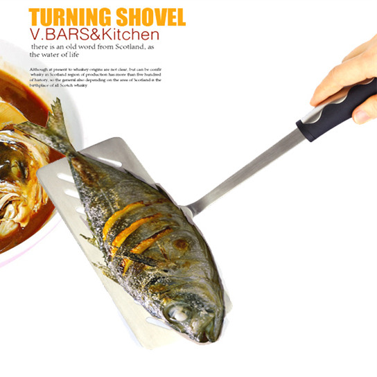 Flat bottom fried fish sauttiled fish turnovers Scoop Spoon Turd Pan Shovel Electric Cake Pan Shovel Pan Shovel Stainless Steel Small Shovel
