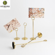 European stainless steel restaurant table number card card banquet table signature wedding table card card wedding table card