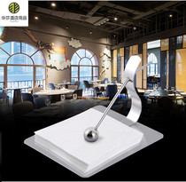 Stainless steel tissue holder bar towel holder square towel base hotel restaurant napkin rack table creative press Holder