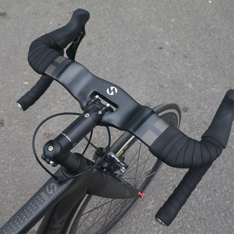 TOSEEK Carbon Fibre Road Car Bend Handle Breaking Handle Sports Car Handle Gray Mark Lift Hollow Elbow Handle