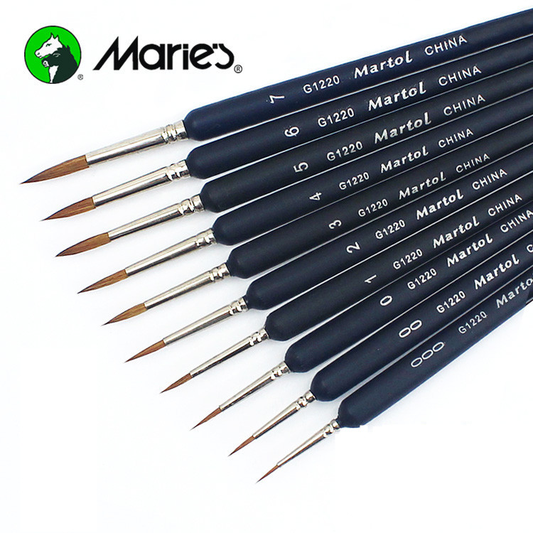 Full 3 free mail Marley wolf brush hook line pen Marley brush Watercolor pen Hand drawn hook line pen 000#-6#