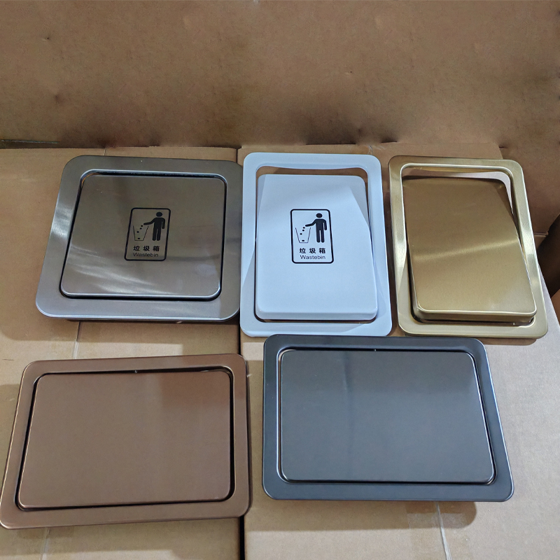Kitchen Countertop Trash Can, Marble Stone Countertop Hanging Trash Can, Shopping Mall Bathroom Countertop Embedded Trash Can