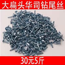 National standard drilling tail screw large flat head screw self-tapping screw dovetail nail self-drilling cross with large round head Huazuji