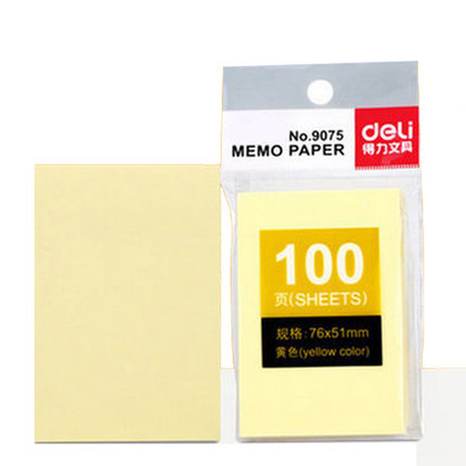 Deli 9075 Post-it Notes Office Notes Post-it Notes 76*76 76*101 Fluorescent Stickers