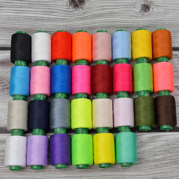 ຮູບແບບ 302 ຫຍິບ thread polyester threaded ເຄື່ອງຫຍິບ thread ຄົວເຮືອນ handmade thread ສີ thread ສີດໍາແລະສີຂາວ