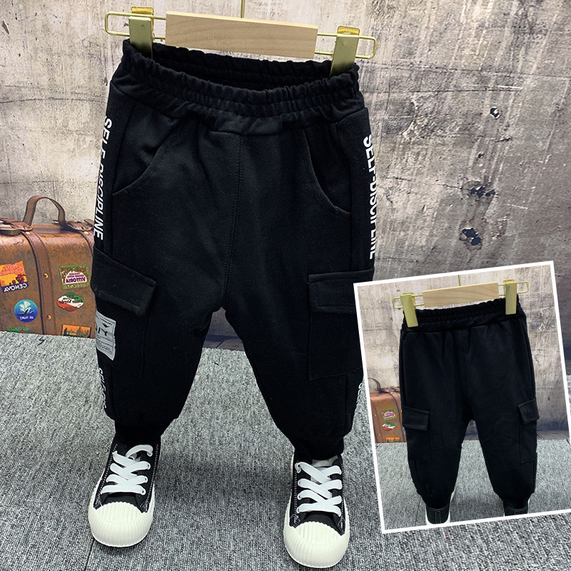 Boy Clothing Boy Bunches Pants Autumn Winter Style Add Suede 3 Children 7 Babies 2 Harynn Pants Children 4 Thickened 5 Casual Pants 6 Years Old