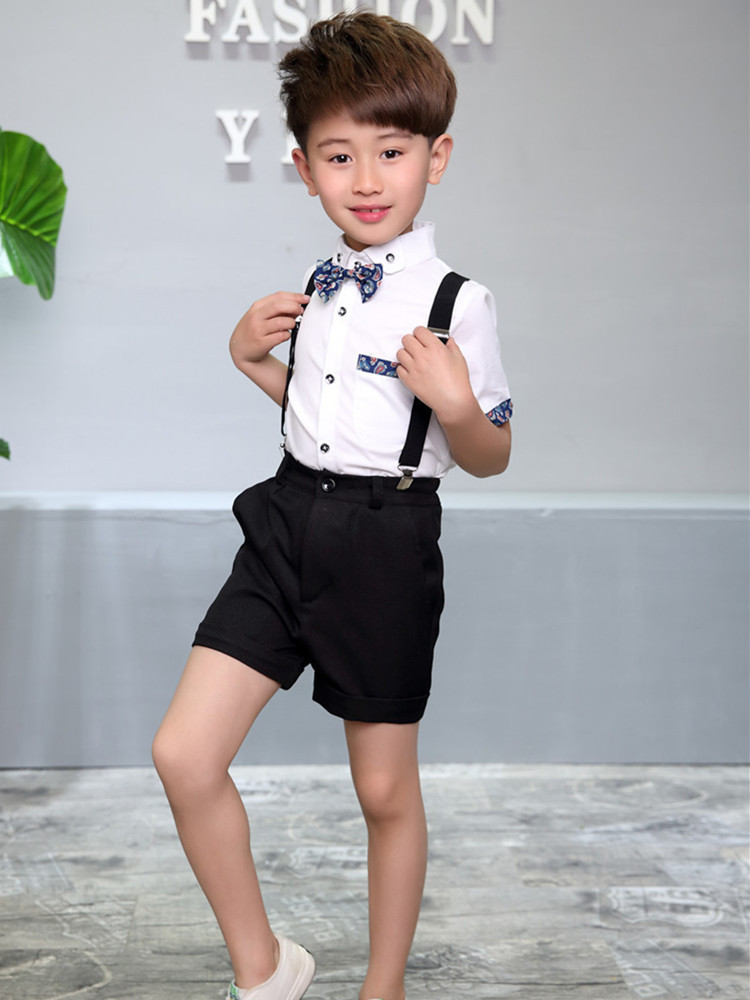 Ngày của trẻ em Flower Girl Dress Máy Chủ Boy Boy Lớn Trẻ Em Trang Phục Boy Bib Chương Trình Biểu Diễn Thiết Lập Mùa Hè váy đi tiệc trẻ em đẹp