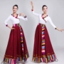 Xiaofei Cai Tây Tạng nhảy một nửa váy đu quay hiệu suất váy thực hành quần áo thực hành quần áo phù hợp với Tây Tạng thực hành váy nữ - Váy chân váy dạ ngắn