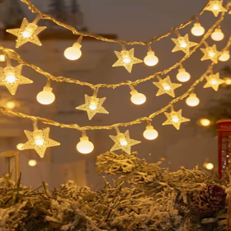 Led Star String Lights Night Market Stall Trunk Small Colorful Lights Flashing String Lights Starry Sky Tent Atmosphere Decorative Lights