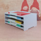 Office stackable desktop A3 storage file rack with multiple layers