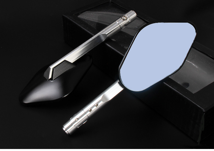 Gương chiếu hậu xe máy sửa đổi Yamaha Qianjiang Huanglong CNC gương xe thể thao xuyên quốc gia Gương chung gương xe máy siêu nhỏ