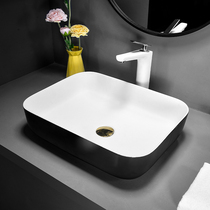 Rectangular Minimalist Wind Terrace Basin Nordic Ceramic Washbasin Art Washbasin Balcony Toilet Face Basin Home