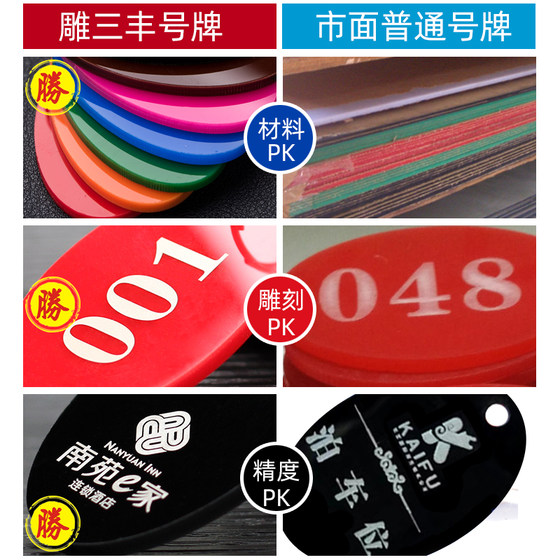 Custom-made acrylic hot and spicy call number plate catering queue up to take the meal number plate pinch meal special number plate digital plate