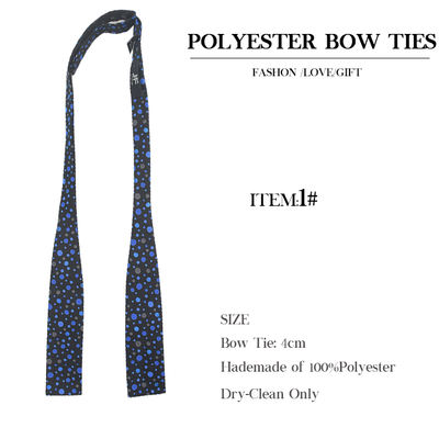 Polyester silk men's business formal wear hand-tied bow tie with gourd strap