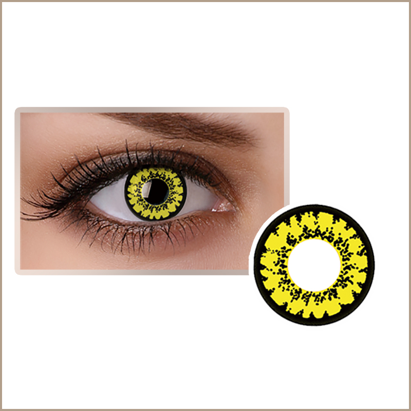 Black Grain Yellow [2 Pieces Of Nursing Solution]2 Film packaging cosplay Beautiful pupil Wei Wuxian red comic Color rendering Eye of writing wheel purple cartoon White eyes Harajuku storm ash KW