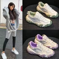 Daddy shoes female ins trend 2020 Spring New Wild sports shoes casual white shoes Net red high shoes