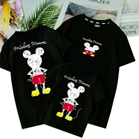 Короткопроизводный двойной печать Mickey Black