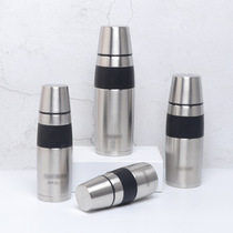 South Korean Korean style large capacity stainless steel anti-slip insulated cup 1000ml outdoor portable anti-leakage water glass mug