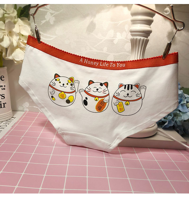 Đồ lót liền mạch Nhật Bản chất liệu cotton nữ chất liệu cô gái ngọt ngào in hoa văn nữ tóm tắt - Nam giới quần sịp gợi cảm 